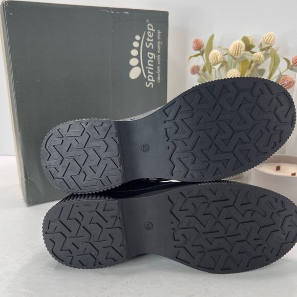 Spring Step Kelko Leather Ankle Boots Black 20378-2315 Women 10.5/EU 42 - Picture 8 of 10